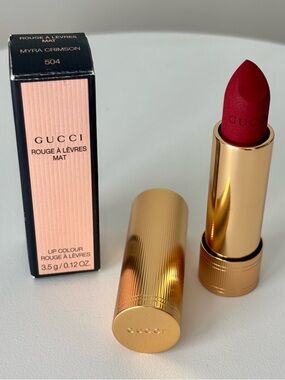 GUCCI Rouge A Levres Matte Lipstick -Myra Crimson 504 -